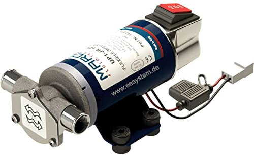 Marco UP1-JR - Bomba de impulsión (24 V, 28 l/min, con interruptor de encendido/apagado integrado, reversible, bomba de transferencia para barcos)