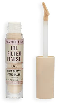 Makeup Revolution, IRL Filter Finish, Correttore Morbido Opaco, Copertura da Media a Completa, C6.5, Toni della pelle da chiari a medi, 6g
