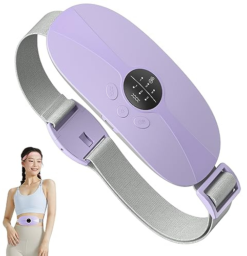 Ceinture Chauffante Regle Douloureuse Menstruelle, Coussin Chauffant Menstruel Portable 3 Niveaux Température 3 Modes de Massage Pour le Soulage Douleurs Menstruelles Lombair Dos