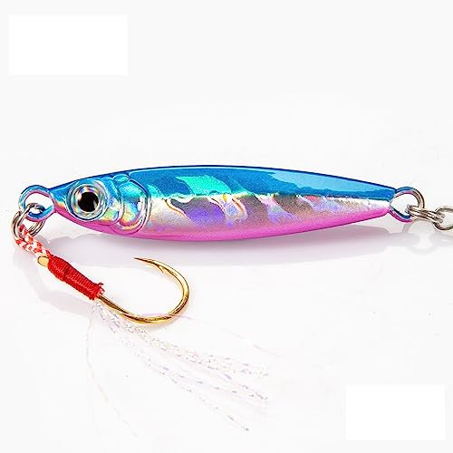 Jig Casting Jig Spoon aus Metall 15/25/30/45 g Shore Casting Slow Jigging Fish Sea Bass Angelköder (Color : 001, Size : 25g 57mm)