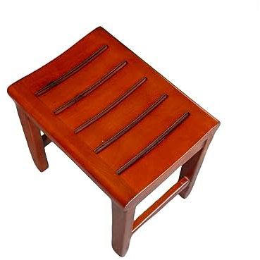 Badezimmerhocker aus Massivholz, für ältere Menschen, rutschfester Holzhocker, Fußwaschhocker, geeignet für Badezimmer, Fußwäsche und Schuhwechsel zu Hause (Rosenholz)