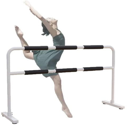 HamoM Ballettstange Weiße Ballettstange aus Stahl mit schwarzem Schaumstoffgriff, geeignet für Heimtanzstudios, Fitnessstudios und Fitnessclubs (Color : White, Size : 1m/3.3FT)