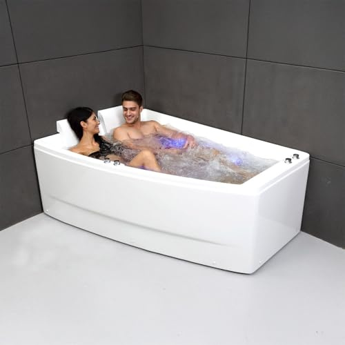 SPALINA SANGHA DUO Wave Gauche - Bañera de hidromasaje Doble L. 170 x l. 120/70 cm