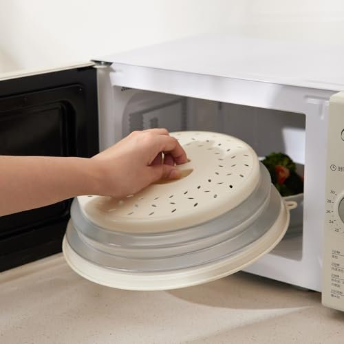 Cubierta de Alimentos para Microondas, Tapa Plegable Protectora Contra Salpicaduras de 10.6 Pulgadas