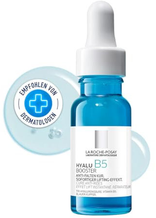 La Roche Posay Hochkonzentriertes Anti-Falten-Serum mit sofortigem Lifting-Effekt, Anti-Aging, Mit Tri-Hyaluronsäure, Vitamin B5 und Blauem Kupfer, Hyalu B5 Booster, 15ml