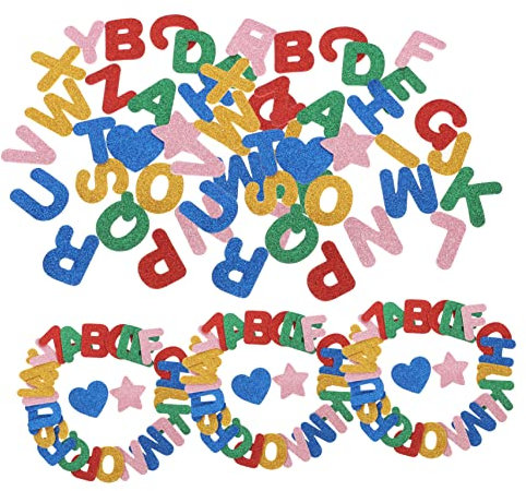 Anneome 5taschen Glitzer Buchstaben Sticker Pakete Selbstklebende Alphabet Aufkleber Für Kreative Diy-projekte Pro Packung Für Scrapbooking Basteln Und Persönliche Dekorationen