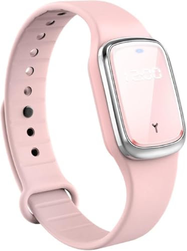 Bracciali Repellente per zanzare ad ultrasuoni, orologio da polso elettronico anti-zanzara con ricarica USB/impermeabile/riutilizzabile/portatile per escursionismo in campeggio all'aperto-rosa