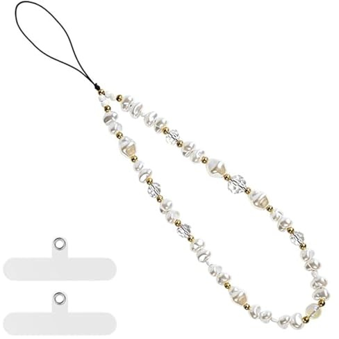 TRHDFW Designed Pearl Beaded Phone Charm, phone charms beaded, phone chain pearl, Anti-Lost Lanyard Wrist Chain for Women Girls Gift, Cell Phone Accessories, pearl beaded phone wrist strap etc.