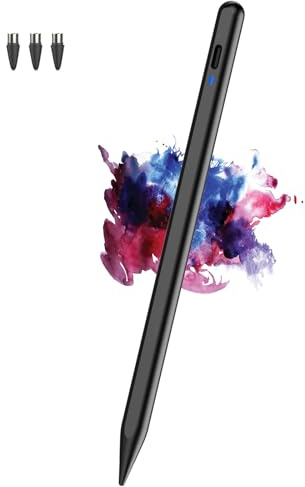 CMARS Active Stylus Pen for Android/Samsung A9/A9+, POM Tip Phone Pencil with Magnetic, Rechargeable Fine Point Tablet Pencil for Samsung/Android/iPhone/Huawei/Switch/Vivo/Oppo/Xiaomi/Honor - Black