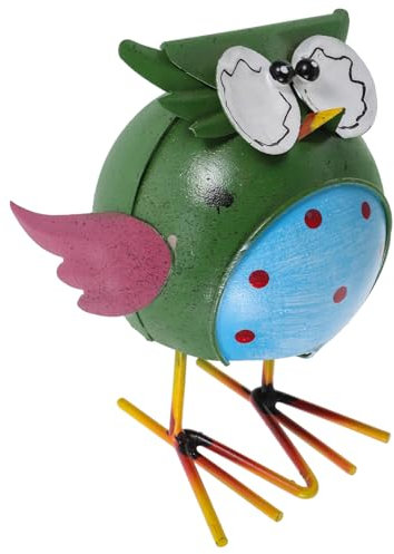 Toddmomy Niedliche Eulenfigur Aus Eisen Bunte Tischdeko Für Garten Zuhause Kreatives Tierornament Mit Feiner Verarbeitung Platzsparend Leicht Zu Reinigen Dekorationsstück Für