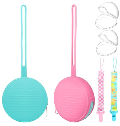sopkdey Pacifier Case,Pacifier Holder Case/Pacifier Holder/BPA Free Traveling Baby Essentials Set
