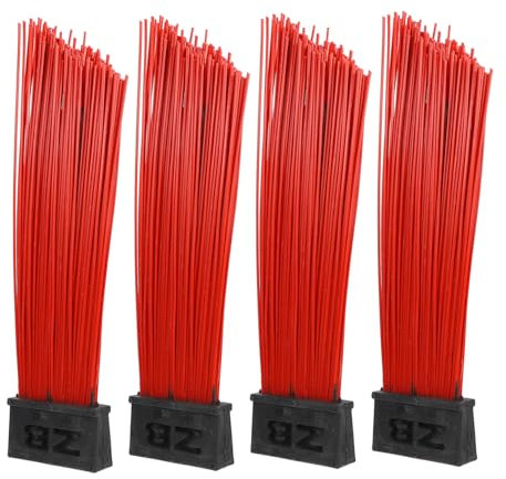 JEWEDECO 4pcs Heavy Duty Outdoor Push Broom Head Replacement Sweeper Brush for Efficient Dust Cleaning Versatile Wide Long for Various Cleaning Tasks