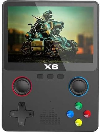 X6 Console Portatile, 10000+ Giochi Retro Console Portatile, Doppio Joystick 3D 3.5 Pollici OCA IPS Schermo Emulatore Console, Supporta 11 Tipi Di Simulatori, Espansione Della Scheda TF