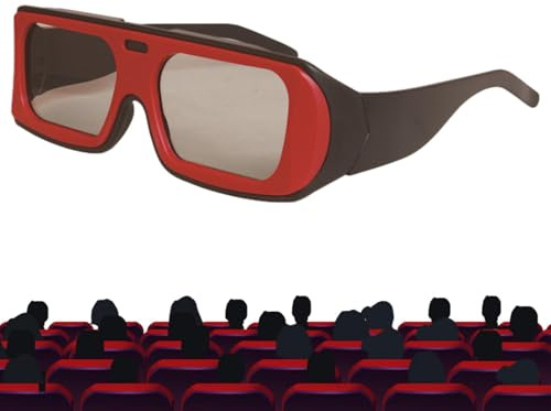 Nuyhadds 3D Viewing Glasses, 3D Glasses for Adults, 3D Passive Glasses, Ultra Light Theatre Accessories, Comfortable, Non-Imploying Video Display, Eyewear for Cinema