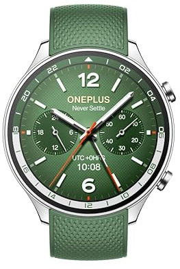 OnePlus Watch 2R Fitness Wellness Smart Watch con GPS a doppia frequenza, 32 GB di archiviazione, autonomia di 100 ore, impermeabilità 5 ATM, monitoraggio della salute, verde foresta, Verde foresta