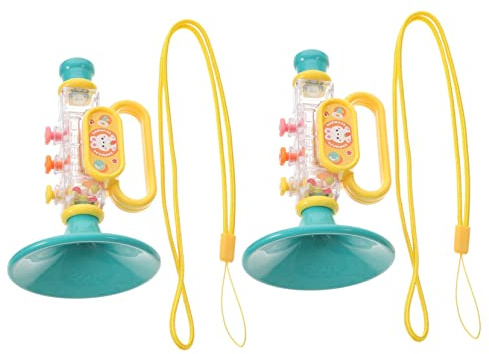 Abaodam 2stücke Spielzeug Trompete Aus Kindertrompete Als Musikinstrument Simulationstrompete Für Junge Mädchen Blasinstrumentenspielzeug Für Früherziehung Lustiges Musikspielzeug Für
