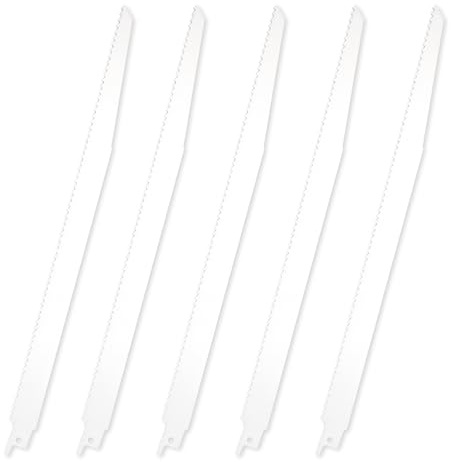 Tunejoy Lame per Seghe Alternative S1411DF Lame per Seghe Alternative in BIM per Taglio di Legno con Chiodi o Metallo Fibra di Legno 6TPI 304mm 5 Pezzi