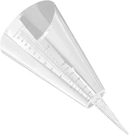 FUTUREORYY Pluviómetro Cónico Transparente con Medidor Lluvia Exterior Fácil Instalación para Jardín y Taza Medición Agua Lluvia Duradera