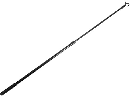 TOBBOMEY Asta di Trazione Telescopica per Tende Nere 60 Cm in Alluminio Regolabile per Bastoni per Tende e Bastone Cieco Leggero e Facile da Installare Senza Fili