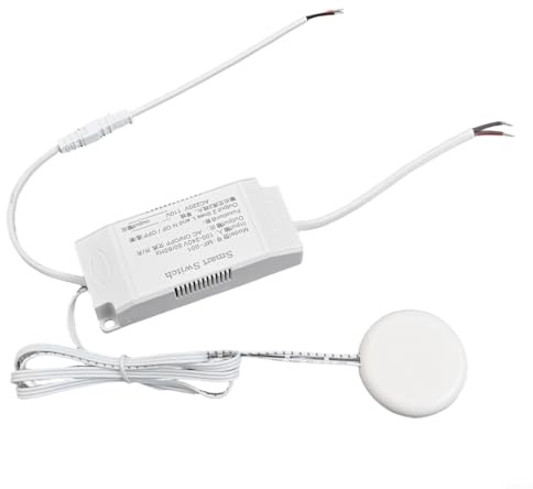 Interruttore elettrico con tecnologia a sensore touch per sistemi di illuminazione da 100-240 V, penetrabile attraverso legno e acrilico fino a 3 cm, funzione dimmerabile, capacità di carico resistivo