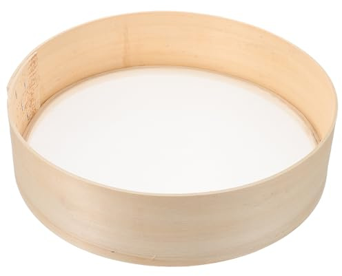 CALLARON Feines Holz Mehlsieb 30cm Durchmesser Rostfreies Sieb zum Backen von Kuchen und Nudeln