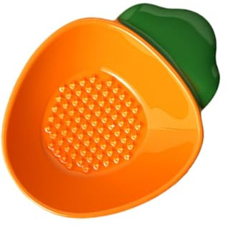 Piatto grattugia multiuso in ceramica portatile a forma di carota – Ciotola per grattugia aglio | per formaggio, zenzero, limone, verdure, agrumi