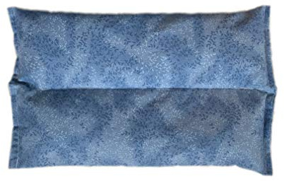 SacksyThyme Microwave Heating Pad for Pain Relief, Flaxseed & Cherry Pit Herbal Heating Pad, Hot Cold Therapy (Sky Blue)