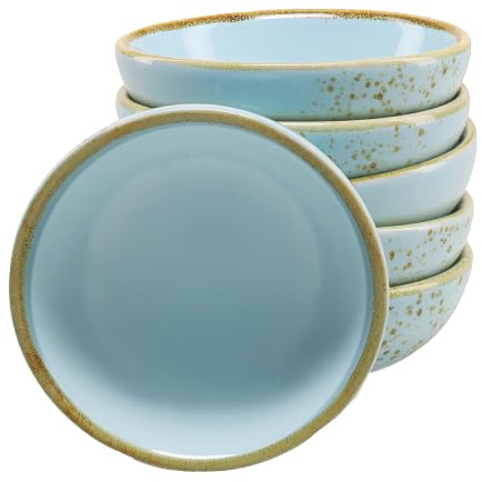 Creatable, 22091, Serie Nature Collection, 6-teiliges Geschirrset für 6 Personen, Sojaschale aus Steinzeug, spülmaschinen- und mikrowellengeeignet, Qualitätsproduktion