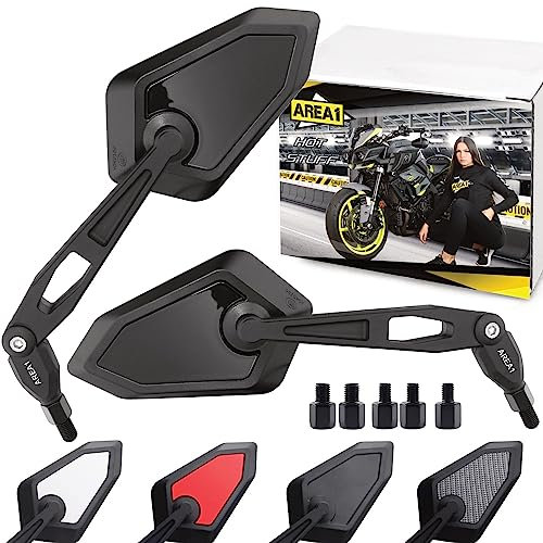 Rückspiegel Set kompatibel mit KTM Duke 125, 200, 690, Duke R / 2x Spiegel kompatibel mit KTM 620 E Duke (V39)