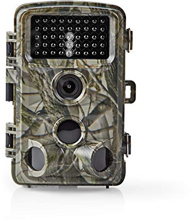 Nedis Wildlife Camera HD Trail 16MP 120 Gradi 15m Nero LED Night Vision Motion Activated Caccia Camera IP65 Impermeabile 0.6s Tempo di innesco per il monitoraggio della fauna selvatica