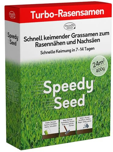 Pronto Seed Premium Grass Seed 400g - Fast Growing, Hard-Wearing - Covers 24m² for Lawns & Overseeding - DEFRA Approved & Tailored for UK Climate (400g)