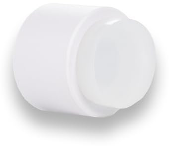 EVI Herrajes | Klebe-Türstopper für Wand | Ø28 x 28 mm | Weiß lackiert, Weißer Gummi | Hervorragende Haftung | I-19828BTPMBL