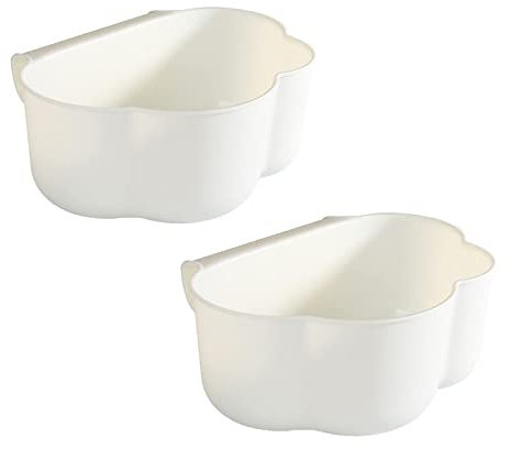 Perffi ABS Wickeltisch Organizer 2 Stück Küchenschrank Tür Hängende Abfallbehälter, wickeltisch organizer zum anhängen, Auffangschale für Küchenabfälle, Weiss