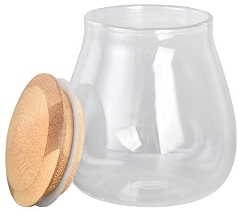 Pot de Stockage en Verre, Récipients de Stockage des Aliments Récipient Scellé en Verre avec Couvercle pour les Grains de Café de Thé(#2)