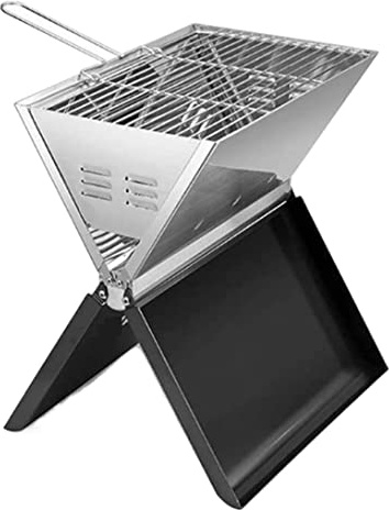 Holzkohlegrill Picknickgrill Barbecue Grill Portable Folding BBQ Grill Edelstahl Holzkohle BBQ Für Picknick Garten Camping Reisen Holzkohlegrills Holzkohle Grill