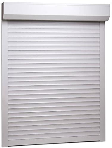 Hommdiy Rollladen Aluminium,Rollladen Gute Wärme- und Schalldämmung Rollladenpanzer Behang Rolladen Rolladenbehang Vorbaurollladen (Weiß-120 x 150 cm (B x H))
