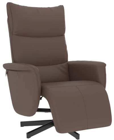 vidaXL Reclinerfåtölj med fotstöd brun konstläder, liggfåtölj, fåtölj, justerbar fåtölj, liggfåtöljer, fåtöljer, justerbara fåtöljer