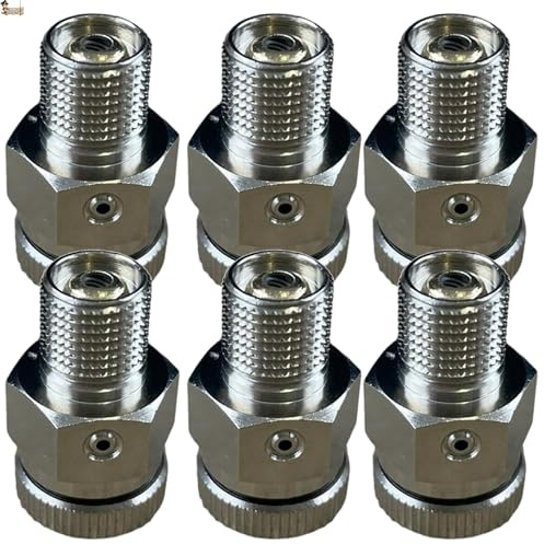 BricoLoco.com Purgador AUTOMÁTICO radiador calefacción. Pack 6 uds. Llave de purga para radiador con válvula de salida con tapón ciego sin tornillo, al ser automático. Rosca macho 1/8”. (6)