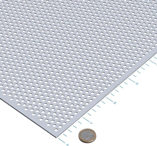 thyssenkrupp Lochblech Edelstahl RV3-5 V2A 1 mm (1500 x 500 mm) umlaufender Längs- und Stirnrand