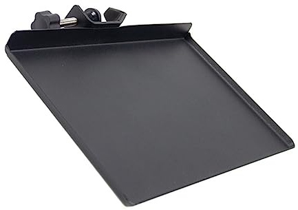 BESTonZON Multifunktionale Mikrofonhalterung mit Abnehmbarer Ablage und Soundkartenfach Klemmbare Mikrofonständerablage für Bühne Büro und Live Übertragungen Langlebiges Material Schwarz