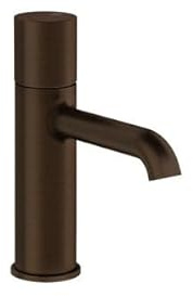 Gessi Habito Miscelatore monopulsante per lavabo, con beccuccio, senza scarico, beccuccio 131 mm, UNITO, 70002, colore: bronzo scuro