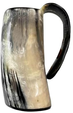 1 st kreativ handgjord oxhorn mugg viking dricka muggar öl dricka horn kaffekopp (medium)