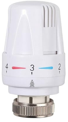 Válvulas de control de temperatura con escala, válvulas termostáticas de control de radiador, cabezal para calefacción de agua/suelo de ducha termostática dedicada, calefacción de agua y geotérmica