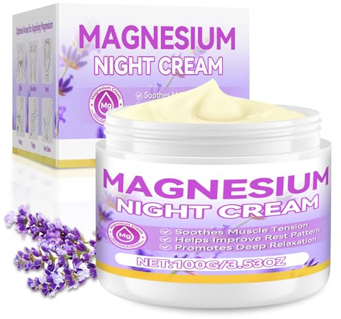Aarovibe Magnesium Cream, Magnesium Cream for Sleep, Natural Magnesium Butter with Magnesium Chloride for Leg Cramps, Muscle Pain Relief & Deep Nighttime Relaxation (100g)
