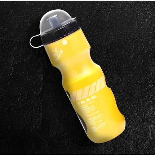 Sport Knight Fahrradflasche 750ml Trinkflasche Inkl. Halter, auslaufsicherer Verschluss, Universalbefestigung Gelb