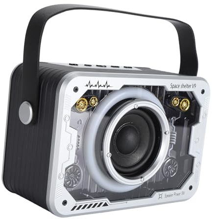 OVAQUIXI Mini Altoparlante Portatile Macchina per Karaoke per Bambini Altoparlante Wireless Facile da Usare per Un'eccellente Trasmissione Chiara della Musica per gli Appassionati di (SILVER)