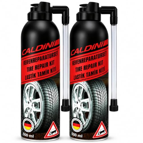 Reifendichtmittel 2 x 500 ml, Reifenpilot bis 5 mm, Reifen Reparatur Spray | Schnelle Pannenhilfe ohne Werkzeug und Reifenwechsel für Pkw, Motorrad, Fahrrad, Wohnmobil und leichte Nutzfahrzeuge