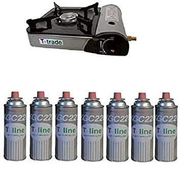 FORNELLO DA TAVOLO TIPO BISTRO POTENZA 2.200 WATT CON ACCENZIONE PIEZO ELETTRICA FUNZIONA CON DOPPIA ALIMENTAZIONE (CARTUCCIA GAS O BOMBOLA) INCLUSE 7 CARTUCCIE A GAS