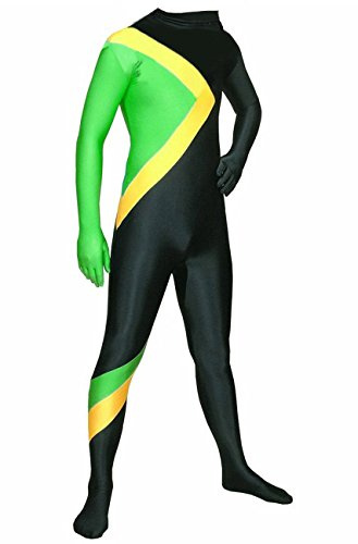 MJPARTY Adult Jamaican Bobsled Team Cool Fancy Dress Costume Jamaica Bobsleigh Running Jumpsuit Outfit (Medium)