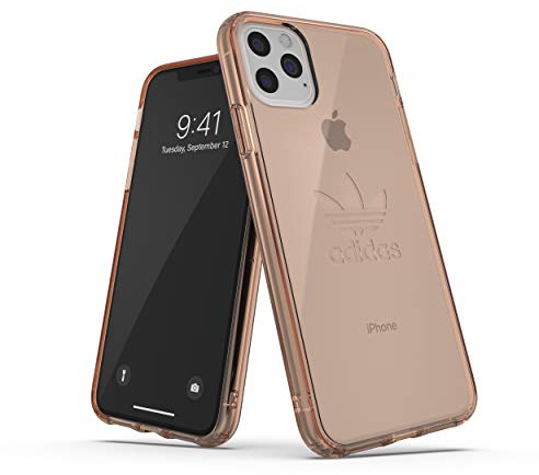 adidas Originals Kompatibel mit iPhone 11 Pro Max Hülle, Großer Logo Druck Transparent Schutzhülle Handyhülle - Roségold